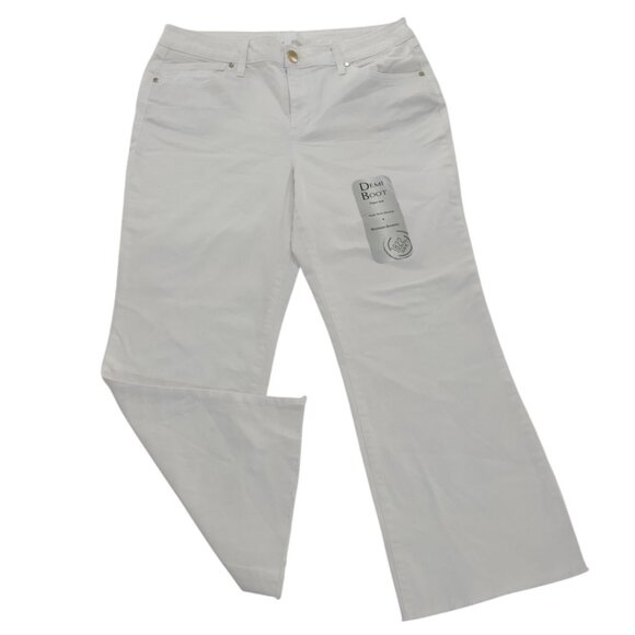 1822 Denim Womens White Bootcut Jeans With Raw Hem - Size 16. NWOT. - Picture 4 of 6